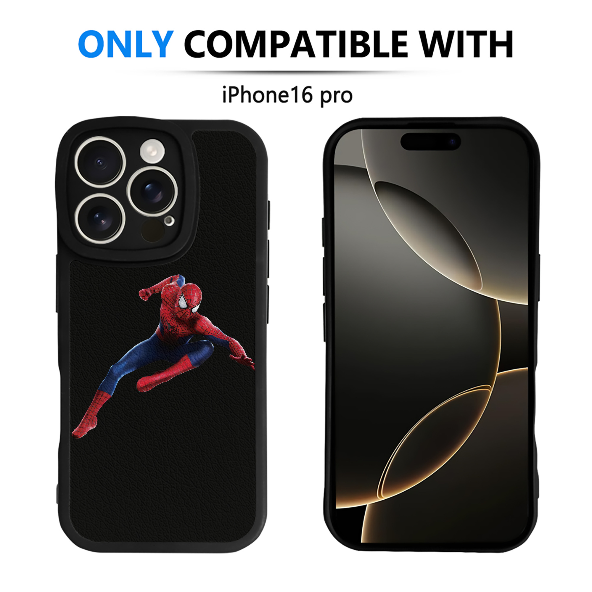 （画像用） Spider Man スパイダーマン 【iPhone 16シリーズ対応】シリコンスマホケース（レザー調） 材質：シリコン